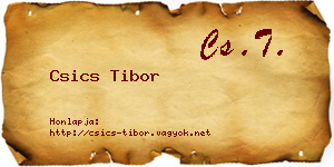 Csics Tibor névjegykártya
