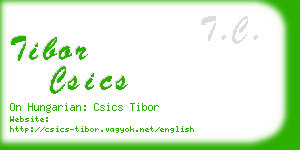 tibor csics business card